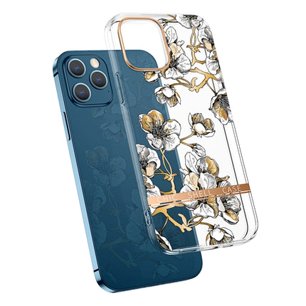 High Translucent Electroplating Flower Pattern TPU + PC Shockproof Case For iPhone 13(Ewha)-garmade.com