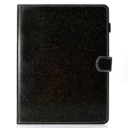 For iPad 2 / 3 / 4 Varnish Glitter Powder Horizontal Flip Leather Case with Holder & Card Slot(Black)-garmade.com
