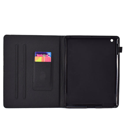 For iPad 2 / 3 / 4 Varnish Glitter Powder Horizontal Flip Leather Case with Holder & Card Slot(Black)-garmade.com