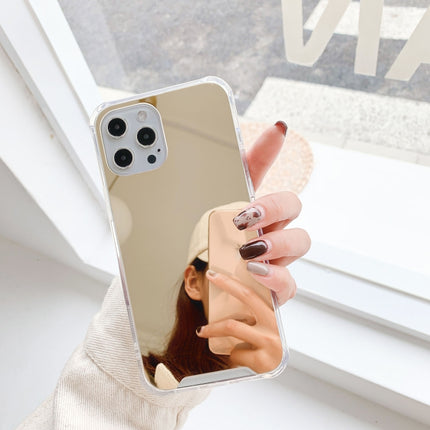 TPU + Acrylic Four Drop Luxury Plating Mirror Phone Case Cover For iPhone 13 Pro(Gold)-garmade.com