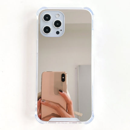 TPU + Acrylic Four Drop Luxury Plating Mirror Phone Case Cover For iPhone 13 Pro(Silver)-garmade.com