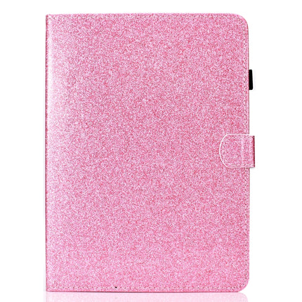For iPad Pro 11 (2018) Varnish Glitter Powder Horizontal Flip Leather Case with Holder & Card Slot(Pink)-garmade.com