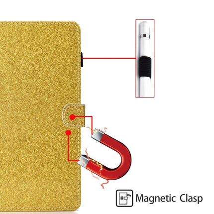 For iPad Pro 11 (2018) Varnish Glitter Powder Horizontal Flip Leather Case with Holder & Card Slot(Gold)-garmade.com
