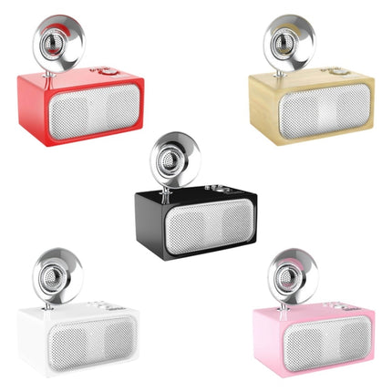 SOAIY Retro Subwoofer Bluetooth Speaker Wireless Mini Radio(Pink)-garmade.com