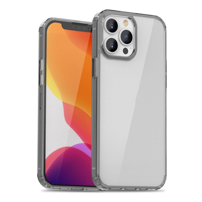 iPAKY Transparent Shockproof TPU + PC Protective Case For iPhone 13 Pro(Transparent Black)-garmade.com