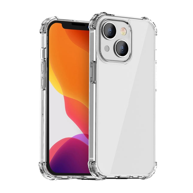 iPAKY Crystal Clear Series Transparent Shockproof TPU + PC Protective Case For iPhone 13-garmade.com