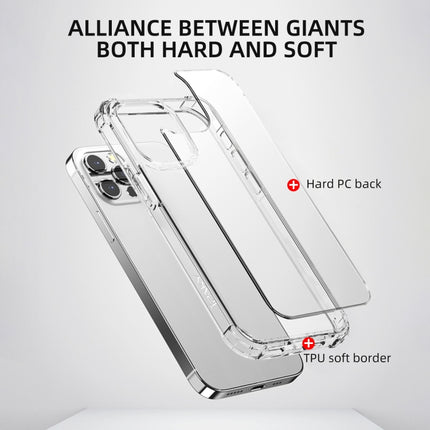 iPAKY Crystal Clear Series Transparent Shockproof TPU + PC Protective Case For iPhone 13-garmade.com