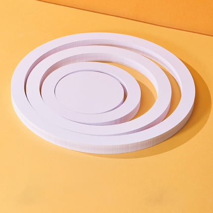 4 in 1 White Circle Geometric Solid Color Photography Photo Jewelry Cosmetics Background Table Shooting PVC Props-garmade.com