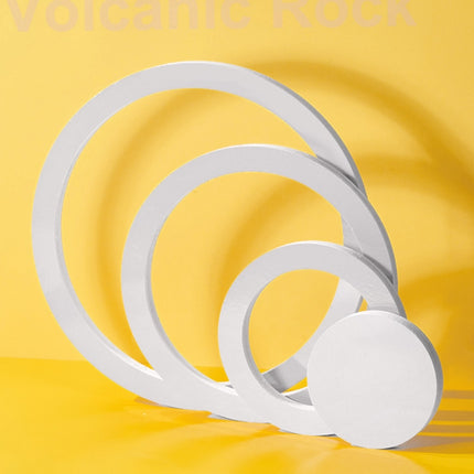 4 in 1 White Circle Geometric Solid Color Photography Photo Jewelry Cosmetics Background Table Shooting PVC Props-garmade.com