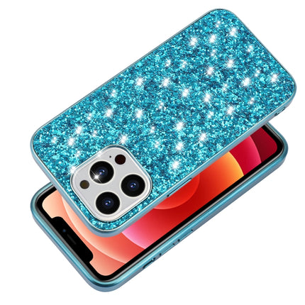 Glitter Powder Shockproof TPU Protective Case For iPhone 13(Black)-garmade.com