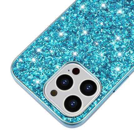 Glitter Powder Shockproof TPU Protective Case For iPhone 13 Mini(Blue)-garmade.com
