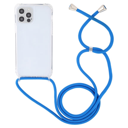 Transparent Acrylic Airbag Shockproof Phone Protective Case with Lanyard For iPhone 13 mini(Blue)-garmade.com