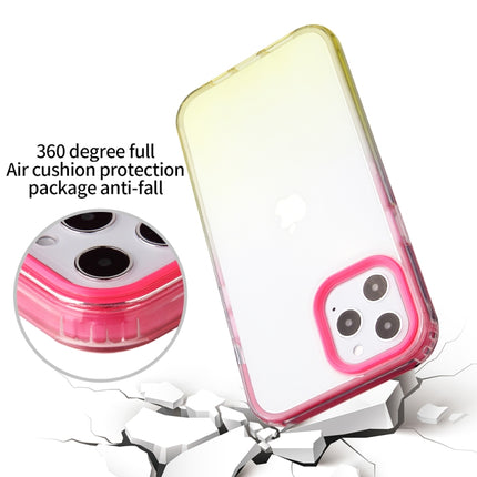 Candy Gradient Flat Surface TPU + PC Shockproof Case For iPhone 13 mini(Yellow Rose Red)-garmade.com