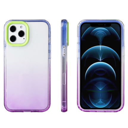 Candy Gradient Flat Surface TPU + PC Shockproof Case For iPhone 13(Purple Blue)-garmade.com