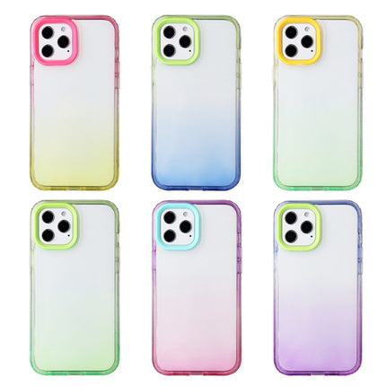 Candy Gradient Flat Surface TPU + PC Shockproof Case For iPhone 13(Avocado Green)-garmade.com