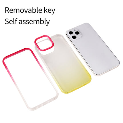 Candy Gradient Flat Surface TPU + PC Shockproof Case For iPhone 13(Avocado Green)-garmade.com