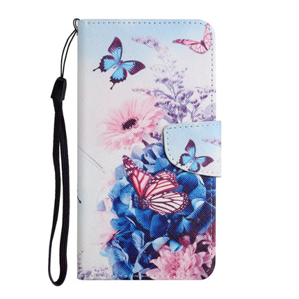 Painted Pattern Horizontal Flip Leather Case with Holder & Card Slot & Wallet For iPhone 13 Pro(Purple Butterfly)-garmade.com