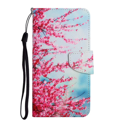 Painted Pattern Horizontal Flip Leather Case with Holder & Card Slot & Wallet For iPhone 13 Pro(Red Cherry Blossoms)-garmade.com