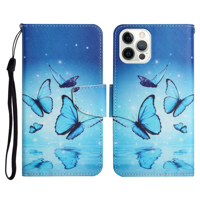 Painted Pattern Horizontal Flip Leather Case with Holder & Card Slot & Wallet For iPhone 13 Pro(Flying Butterfly)-garmade.com