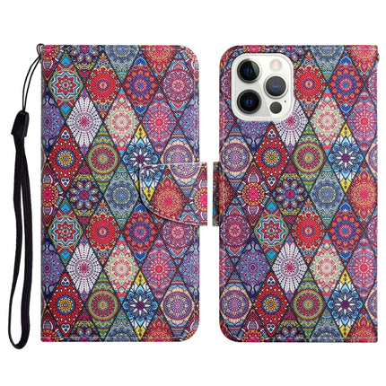 Painted Pattern Horizontal Flip Leather Case with Holder & Card Slot & Wallet For iPhone 13 Pro(Prismatic Kaleidoscope)-garmade.com
