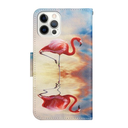Painted Pattern Horizontal Flip Leather Case with Holder & Card Slot & Wallet For iPhone 13 Pro(Flamingo)-garmade.com