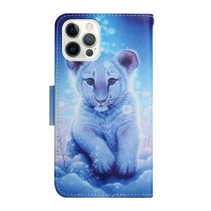 Painted Pattern Horizontal Flip Leather Case with Holder & Card Slot & Wallet For iPhone 13 Pro(Little Leopard)-garmade.com