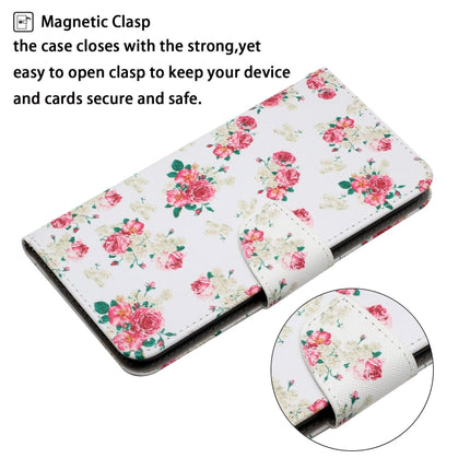 Painted Pattern Horizontal Flip Leather Case with Holder & Card Slot & Wallet For iPhone 13 Pro(Red Peony Flower)-garmade.com