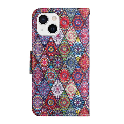 Painted Pattern Horizontal Flip Leather Case with Holder & Card Slot & Wallet For iPhone 13(Prismatic Kaleidoscope)-garmade.com