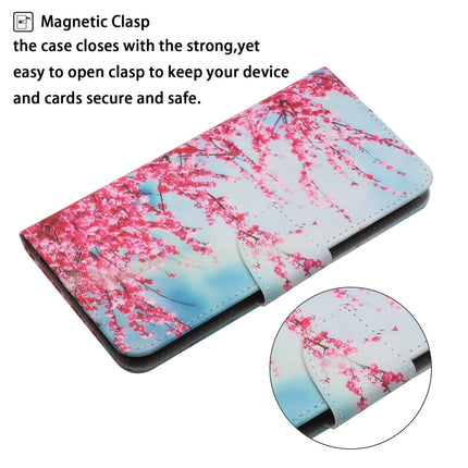 Painted Pattern Horizontal Flip Leather Case with Holder & Card Slot & Wallet For iPhone 13 mini(Red Cherry Blossoms)-garmade.com