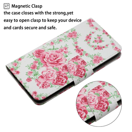 Painted Pattern Horizontal Flip Leather Case with Holder & Card Slot & Wallet For iPhone 13 mini(Rose Flower)-garmade.com