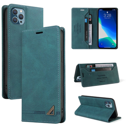 Skin Feel Anti-theft Brush Horizontal Flip Leather Case with Holder & Card Slots & Wallet For iPhone 13 Pro(Blue)-garmade.com