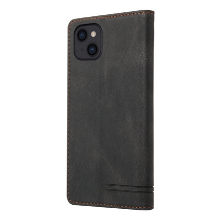 Skin Feel Anti-theft Brush Horizontal Flip Leather Case with Holder & Card Slots & Wallet For iPhone 13(Black)-garmade.com