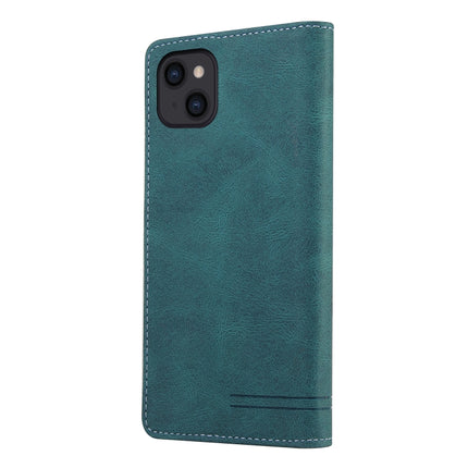 Skin Feel Anti-theft Brush Horizontal Flip Leather Case with Holder & Card Slots & Wallet For iPhone 13(Blue)-garmade.com