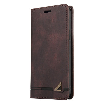 Skin Feel Anti-theft Brush Horizontal Flip Leather Case with Holder & Card Slots & Wallet For iPhone 13 mini(Brown)-garmade.com