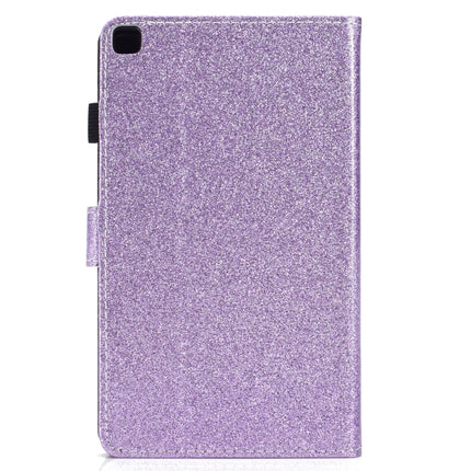 For Galaxy Tab A 8.0 (2019) T290 Varnish Glitter Powder Horizontal Flip Leather Case with Holder & Card Slot(Purple)-garmade.com