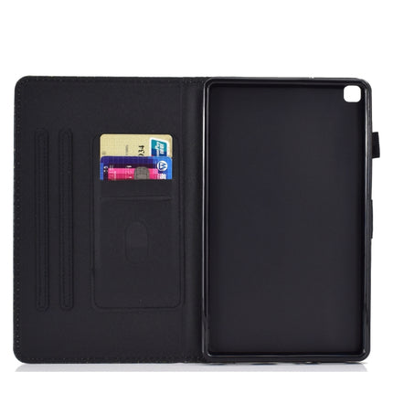 For Galaxy Tab A 8.0 (2019) T290 Varnish Glitter Powder Horizontal Flip Leather Case with Holder & Card Slot(Blue)-garmade.com