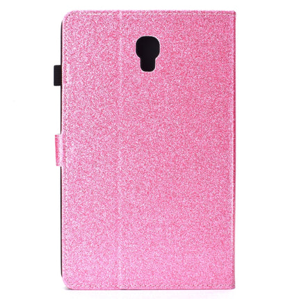 For Galaxy Tab A 10.5 T590 Varnish Glitter Powder Horizontal Flip Leather Case with Holder & Card Slot(Pink)-garmade.com