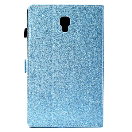 For Galaxy Tab A 10.5 T590 Varnish Glitter Powder Horizontal Flip Leather Case with Holder & Card Slot(Blue)-garmade.com
