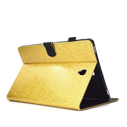 For Galaxy Tab S4 10.5 T830 Varnish Glitter Powder Horizontal Flip Leather Case with Holder & Card Slot(Gold)-garmade.com