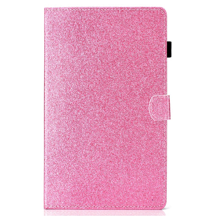 For Galaxy Tab S5e T720 Varnish Glitter Powder Horizontal Flip Leather Case with Holder & Card Slot(Pink)-garmade.com