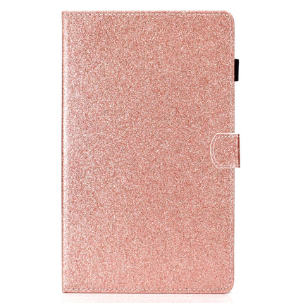 For Galaxy Tab S5e T720 Varnish Glitter Powder Horizontal Flip Leather Case with Holder & Card Slot(Rose Gold)-garmade.com