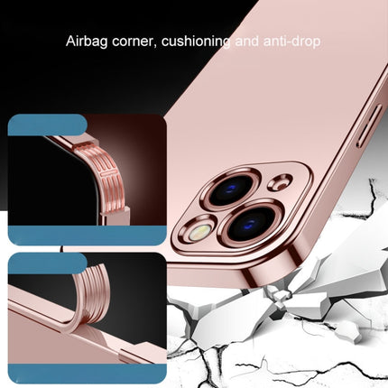 Electroplated Edge Frosted TPU Shockproof Case For iPhone 13 mini(Pink Gold)-garmade.com