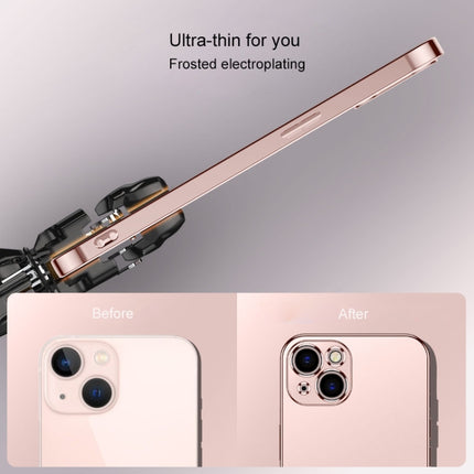 Electroplated Edge Frosted TPU Shockproof Case For iPhone 13 mini(Pink Gold)-garmade.com