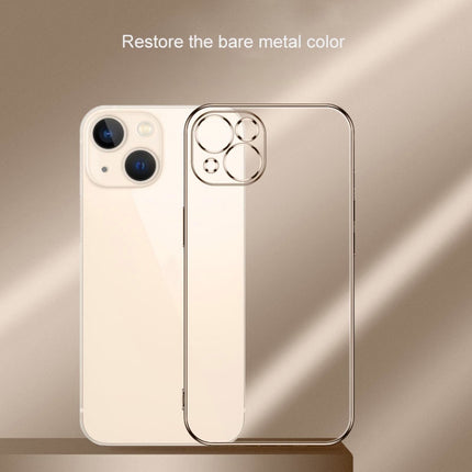 Electroplated Edge Frosted TPU Shockproof Case For iPhone 13 mini(Gold)-garmade.com