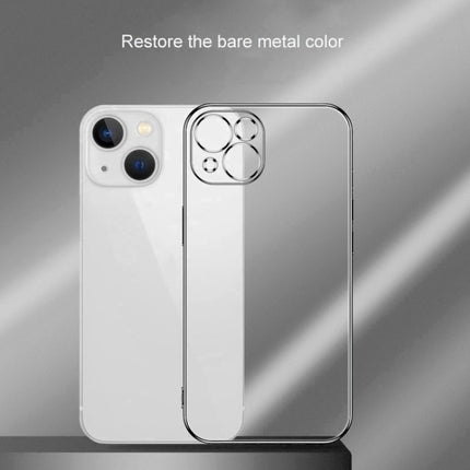 Electroplated Edge Frosted TPU Shockproof Case For iPhone 13 mini(Silver)-garmade.com