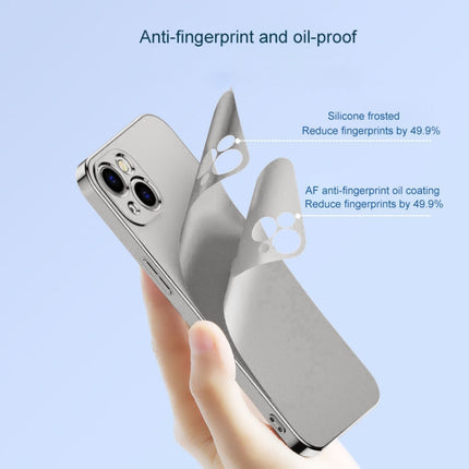 Electroplated Edge Frosted TPU Shockproof Case For iPhone 13 mini(Silver)-garmade.com