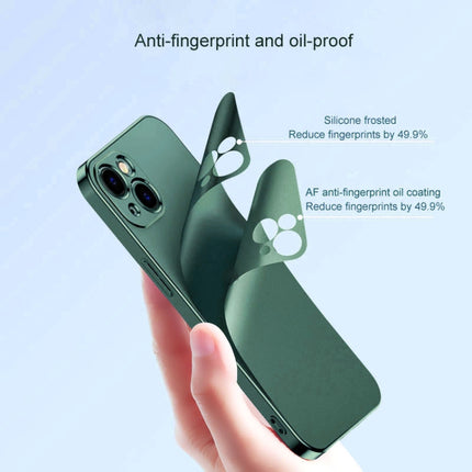 Electroplated Edge Frosted TPU Shockproof Case For iPhone 13 mini(Deep Green)-garmade.com