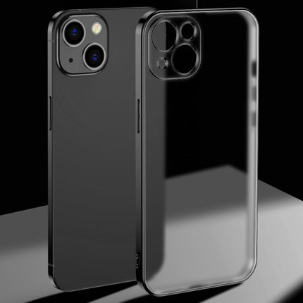 Electroplated Edge Frosted TPU Shockproof Case For iPhone 13 Pro(Black)-garmade.com