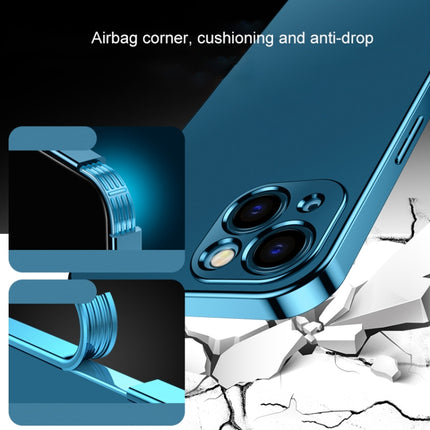 Electroplated Edge Frosted TPU Shockproof Case For iPhone 13 Pro(Sierra Blue)-garmade.com