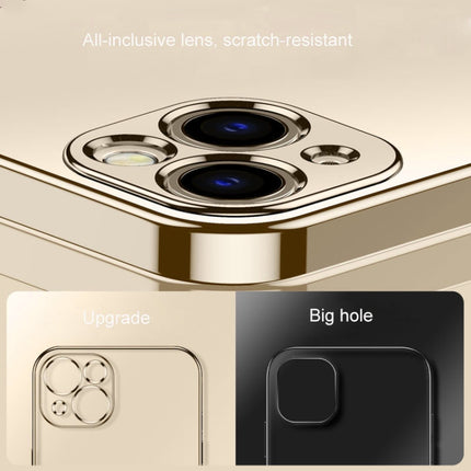 Electroplated Edge Frosted TPU Shockproof Case For iPhone 13 Pro(Gold)-garmade.com